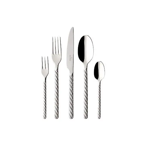Produktbild: Villeroy & Boch - Montauk Besteckset 30-teilig Silber, Spülmaschinenfest, Besteck Set für 6 Personen, Besteckset Platin, Besteck, Edelstahl