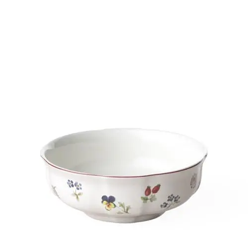 Produktbild: Villeroy & Boch - Petit Fleur Dessertschale, zarte Schale aus Premium Porzellan mit filigranen Reliefs und blumig-fruchtigen Motiven, weiß/bunt, 25 cm
