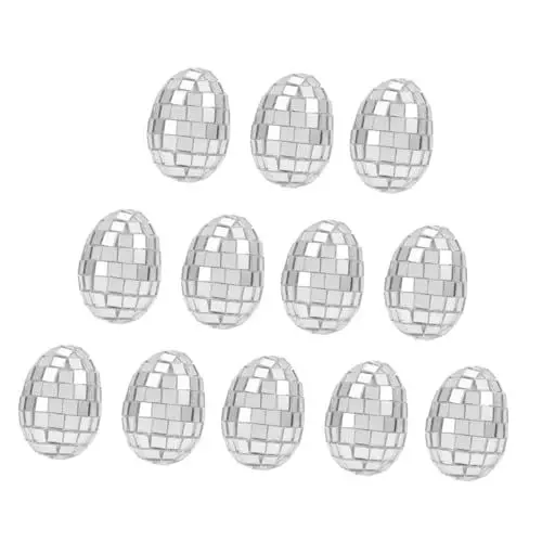 Produktbild: VILLFUL 12 Stück Spiegel Osterei Party Dekoration Mini Disco Kugeln Spiegelkugeln Ornamente Party Layout Spiegelkugeln Spiegeleier Für Ostern Dekorative Spiegelkugeln