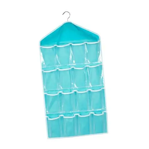 Produktbild: VILLFUL Hängender Schrank-Organizer 16 Taschen Aufbewahrungstasche Über Der Tür Kleiderschrank-Organizer Für Socken BHS
