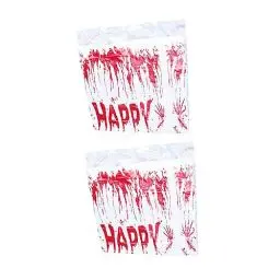 Produktbild: VILLFUL 2St Tischdecke Halloween table cloth Halloween tischtuch halloweendeko Halloween-Tischwäsche Halloween blutige Dekoration Halloween-Party-Ornament Halloween-Dekoration Stoff rot
