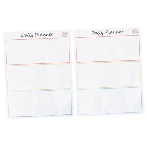 Produktbild: VILLFUL 2 Stück Magnetische Notiztafeln Wiederverwendbare Kühlschrank Magnettafeln für Tägliche Nachrichten und Planung Abwischbar Praktische Memo Boards für Haushalt und Büro