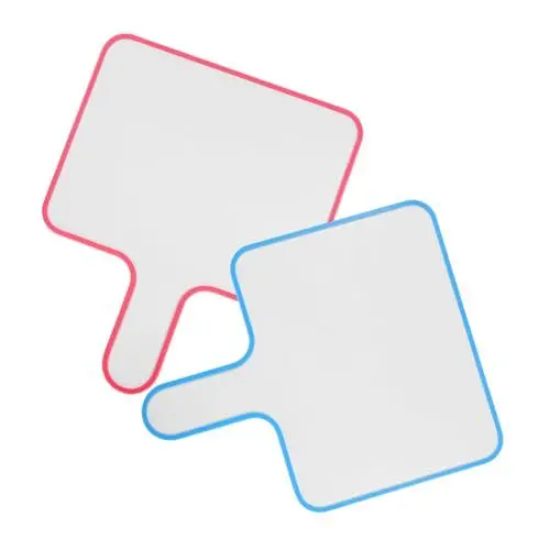Produktbild: VILLFUL 2 Stück Abwischbare Schreibtafel Handheld-whiteboard Trocken Abwischbare Paddel Löschbare Anzeigetafel Kleine Whiteboards Für Schüler
