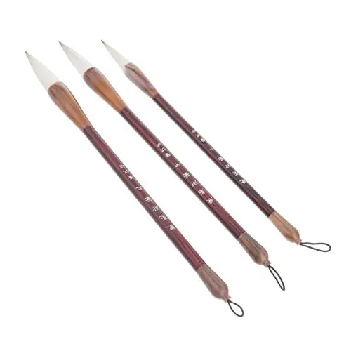 Produktbild: VILLFUL Traditionelles Chinesisches Schreibpinsel-set 3-teiliges Haarpinsel-set Tintenbereit Ideal Für Kalligraphie Und Lernen