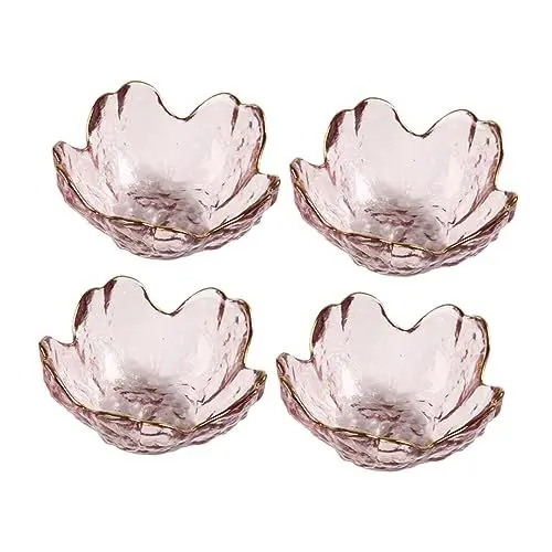 Produktbild: VILLFUL 4 Stück Glas-saucenschalen Untertassen Für Öl Essig Gewürze Hitzebeständig Für Küche Party Camping