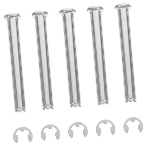Produktbild: VILLFUL 5St Regaleinsatz Sicherungsstift für Palettenregale für Palettenregale Haken für Palettenregale Schrauben für schwere Beanspruchung Sicherheitsclip Rostfreier Stahl Silver