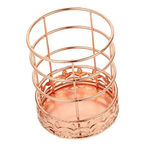 Produktbild: VILLFUL Roségoldener Stifthalter Schreibtisch Stifthalter Stiftbecher Für Schreibtisch Büro Schreibtischzubehör Schreibtischbedarf Heimbürobedarf Stifteimer Bleistiftbecher Netz