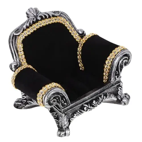 Produktbild: VILLFUL Schmuckaufbewahrungsbox Aus Harz Und Flanell Zum Aufbewahren Von Armbändern Ketten Ringen Und Ohrringen Elegant Und Praktisch Für Sofa Und Couch