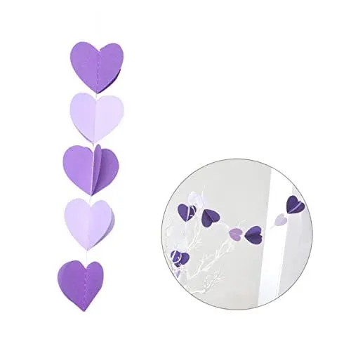 Produktbild: VILLFUL Veranstaltungsbedarf Girlande in Herzform Papiergirlande the wedding party hochzeitsideen schmücken Luftballons Girlande aus Papier Partydekoration die Blumen Kranz Charme Latté