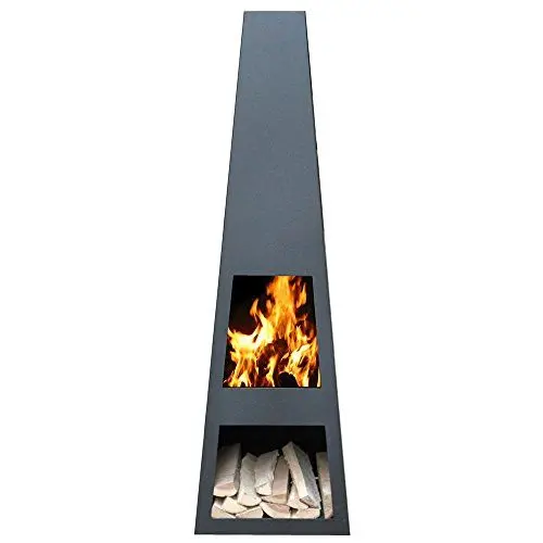 Produktbild: Vilos Gartenkamin 37x37x122 cm. Schwarz