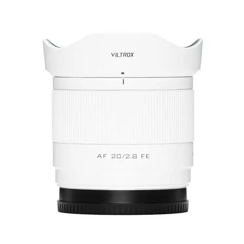 Produktbild: VILTROX 20mm f2.8 FE Objektiv (White Limited Edition) mit Auto/Manuell Fokus Unterstützung für Sony E-Mount Kameras