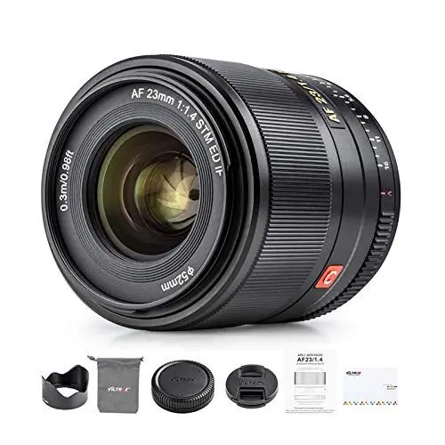 Produktbild: VILTROX 23mm F1.4 Weitwinkel große Blende APS-C Kamera Autofokus Objektive für Fujifuilm X Mount Camera Wide Angle Large Aperture für Fuji X-T30 II X-T4 X-T3 X-Pro3 X-Pro2 X-E3 X-E4 X-A10 X-A3 X-A5