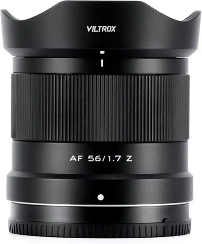 Produktbild: VILTROX 56mm F1.7 für Nikon Z-Mount Objektiv,AF 56mm F1.7 für NikonPrime Standard Kamera,APS-C Objektiv für Z-Mount ZFC Z30 Z50 Z5 Z6 Z6II Z7 Z7II Z8 Z9