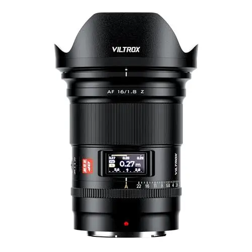 Produktbild: VILTROX AF 16mm F1.8 Vollformat-Objektiv für Nikon Z-Mount, Auto Focus 16mm F/1.8 Z Weitwinkelobjektiv für Nikon Z-Mount Z7 Z7ii Z8 Z8ii Z9 Zf