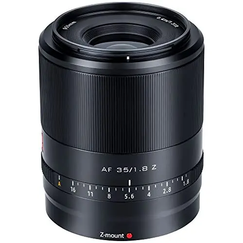 Produktbild: VILTROX AF 35 mm F1.8 Z Autofokus Prime Objektiv - Vollformat Porträt, Große Blende, Weitwinkel, Augenfokus für Spiegellose Nikon Z Mount Kamera Z5 Z6 Z7 Z6II Z7II Z50 & Zfc Modelle