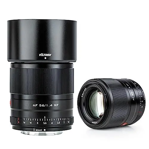 Produktbild: VILTROX AF 56mm f1.4 XF Prime Objektiv für Fuji X Mount X-E3 X-PRO3 X-A7 X-T4 X-T30 X-T200,(Festbrennweite, STM, APS-C, Autofokus) Schwarz