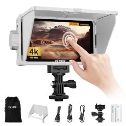 Produktbild: VILTROX DC-V1 DCV1 Kamera Field Monitor Touchscreen 5.5 Zoll 4K HDMI External Camera Monitor mit Akku Full HD 1920x1080 IPS 3D LUT mit Sonnenschutzhaube für Sony Canon Nikon DSLR（DC-550 Lite Upgrade）