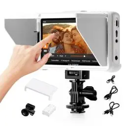 Produktbild: VILTROX DC-V1 Touchscreen Kamera Field Monitor 5,5 Zoll DSLR Kamera Monitor mit 400 Nit, 1920x1080 IPS HD-Video Peaking Focus, 4K HDMI Loop In/Out, 160° Weitwinkel, 3D Lut, Sonnenschutzhaube, Akku