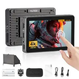 Produktbild: VILTROX DC-X2 DCX2 Kamera Field Monitor Touchscreen 2000Nit 6 Zoll 4K HDMI Camera Monitor mit Akku Full HD 1920x1080 IPS 3D LUT mit Sonnenschutzhaube,Aufbewahrungstasche für Sony Canon Nikon DSLR