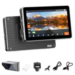 Produktbild: VILTROX DC-X2 Kamera Field Monitor 2000Nits 6-Zoll Touchscreen DSLR Kamera Monitor mit 1920x1080 IPS 4K HDMI Loop In/Out 3D LUTs Waveform Video Peaking Fokus Assist Akku und Sonnenblende