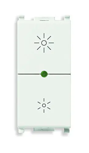 Produktbild: VIMAR 14135.1 Universal-Dimmer 230V 50 Hz, Phasenanschnitt, für: Glühlampen, elektronische Trafos, CFL-Leuchstofflampen, LED-Lampen, EIN/AUS-Steuerung und Regelung, Weiß, 230 V