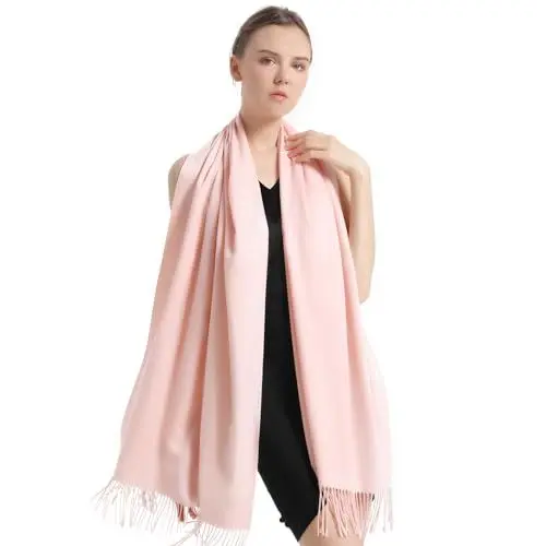 Produktbild: vimate Pashmina Tücher und Wickel, Damen Pink Soft Brautjungfer Schal Kaschmir Pashmina Schals für alle Jahreszeiten (DE-Baby Pink)