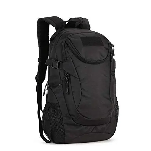 Produktbild: VINBAGGE Rucksack Molle Taktische Motorrad Wanderrucksack Outdoor Wasserdicht Trekkingrucksack 25L Campus Jagdrucksack Schulrucksack Jungen Daypack für Herren Damen Schwarz