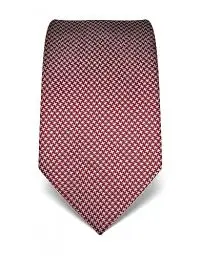 Produktbild: Vincenzo Boretti Herren Krawatte reine Seide Hahnentritt Muster edel Männer-Design zum Hemd mit Anzug für Business Hochzeit 8 cm schmal/breit weinrot/weiß