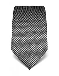 Produktbild: Vincenzo Boretti Herren Krawatte reine Seide Hahnentritt Muster edel Männer-Design zum Hemd mit Anzug für Business Hochzeit 8 cm schmal/breit weiß/anthrazit