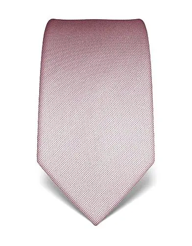 Produktbild: Vincenzo Boretti Herren Krawatte reine Seide strukturiert edel Männer-Design zum Hemd mit Anzug für Business Hochzeit 8 cm schmal/breit rosa