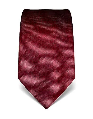Produktbild: Vincenzo Boretti Herren Krawatte reine Seide strukturiert edel Männer-Design zum Hemd mit Anzug für Business Hochzeit 8 cm schmal/breit rot