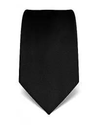 Produktbild: Vincenzo Boretti Herren Krawatte reine Seide uni einfarbig edel Männer-Design zum Hemd mit Anzug für Business Hochzeit 8 cm schmal/breit schwarz