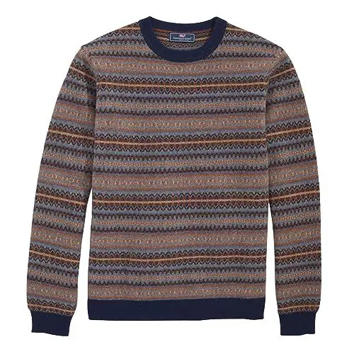 Produktbild: vineyard vines Herren Fairisle Crew Pullover, Marineblau, XL