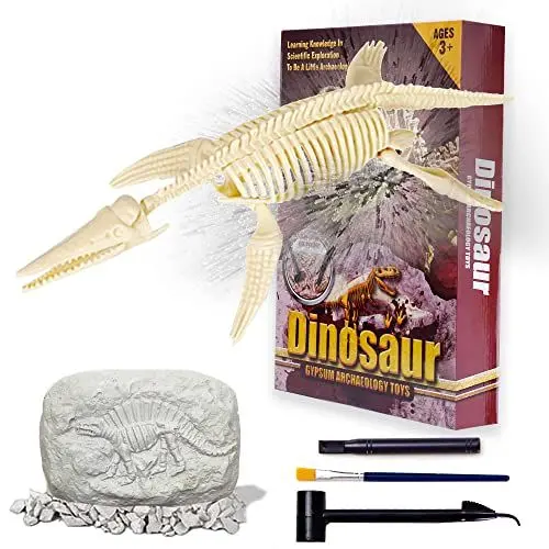 Produktbild: VingaHouse Dino Ausgrabungsset- Dinosaurier Archäologie Spielzeug -Spannende Archäologie Sets-Fossilien Ausgrabungsset-Geschenke, die das Interesse der Kinder am Forschen fördern （Pliosaurus）