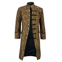 Produktbild: Vintage Jacke Herren Gothic Jacke Herren Windbreaker Cosplay Wind Breaker Cosplay Vintage Mantel Mittelalter Gehrock Jacke Halloween Clothes Medieval Costume Men Herren Vintage Frack Steampunk