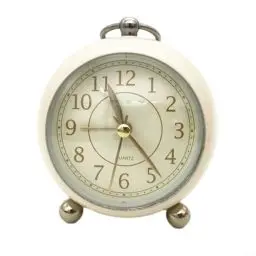 Produktbild: Vintage-Wecker, Nachtlicht-Funktion, sanftes Leuchten, leise Uhr zum Dekorieren von Schlafzimmer, Badezimmer, Nachttisch (A)