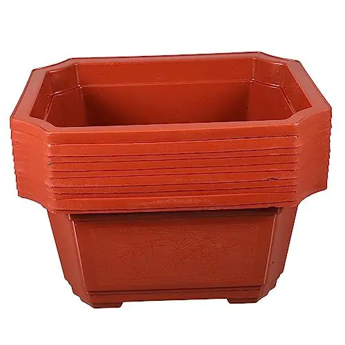 Produktbild: VINTORKY 10 Stücke Rechteck Topf Pflanze Große Bonsai Blumentopf Kunststoff Indoor/Outdoor Blumentopf Für Gartenarbeit