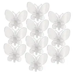 Produktbild: VINTORKY 10Stücke Orchideen Clips Klare Pflanzen Clips für Kleine Pflanzenstiele Praktische Befestigungsklammern für Phalaenopsis und Andere Orchideen Pflanzenstützclips für Den Garten