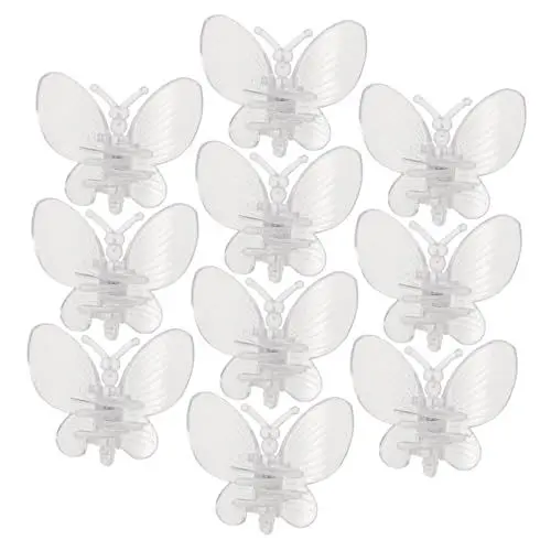 Produktbild: VINTORKY 10Stücke Orchideen Clips Klare Pflanzen Clips für Kleine Pflanzenstiele Praktische Befestigungsklammern für Phalaenopsis und Andere Orchideen Pflanzenstützclips für Den Garten