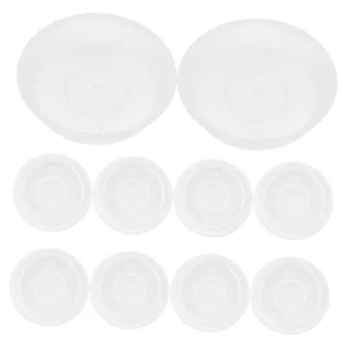 Produktbild: VINTORKY 10st Blumentopf Tablett Untersetzer Für Pflanzen Pflanzenschalen Für Töpfe Topfschalen Für Pflanzen Untersetzer Für Blumentöpfe Pflanzenplatte Transparent Pp