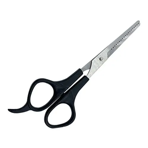 Produktbild: VINTORKY 1Stk Zahnschere jianda Schneiderschere Haarschneideschere Friseurscheren Friseur-Schneideset hair scissors haarscheren Haarschneidewerkzeug robuste Haarschere Plastik Black