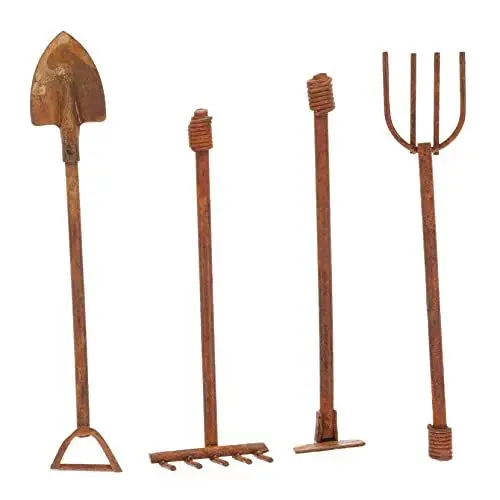 Produktbild: VINTORKY 1 Set Miniatur-gartengeräte-Set Gartenwerkzeug-Set Zur Dekoration Legierungsmaterial Mini- -gartengeräte Lebensechtes Design