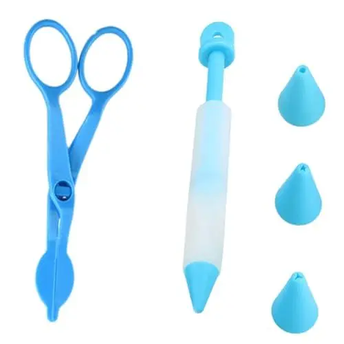 Produktbild: VINTORKY 1 Set Kuchen Dekorationsscheren Set Kuchen Schreibstift Zuckerguss Blumenheber Schokoladen Dekorationsstift Für Cupcakes Kuchen Backwerkzeuge Sahne Wiederverwendbar