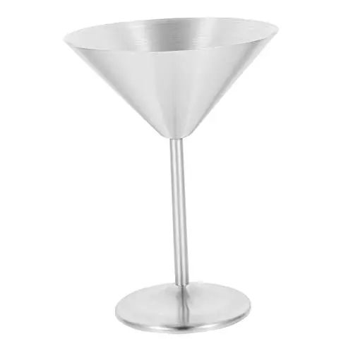 Produktbild: VINTORKY 1pc 304 Edelstahl Highball Wein Tassen Silber Cocktail Gläser Glas Für Bar Hochzeit Bankett