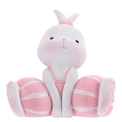 Produktbild: VINTORKY 1stk Osterhasen-verzierung Ostern-kaninchen-ornament Cupcake-ornamente Osterhasenfiguren Partyzubehör Autodekoration Cupcake-topper Zu Ostern Tier Skulptur Kunstharz Miniatur Rosa
