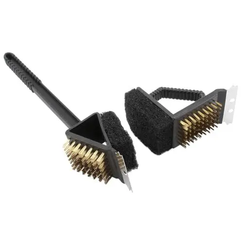 Produktbild: VINTORKY 2st Grill-reinigungsbürste Grillbürste Für Grill Grillzubehör Für Den Außenbereich Grillrostreiniger Grillbürste u Drahtbürste Grillzubehör Für Den Außengrill Schmerz Zu Tode Black