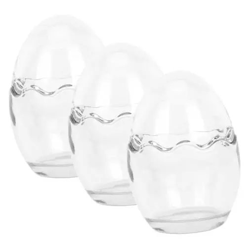 Produktbild: VINTORKY 3St Pudding becher mit Eierschale Nachtisch Ostereisschale aus Glas Danke Taschen speiseeis eiscreme Puddingbehälter aus Glas Backförmchen Joghurtmaschine kann Puddingbecher