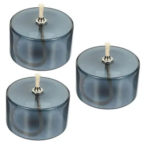 Produktbild: VINTORKY 3st Kerzenhalter Aus Glas Diffusorflasche Dochte Für Öllampen Nachfüllbare Öllampe Duftöl Lampe Drinnen Dochte Für Öllaternen Flüssig Lampenöl Im Innenbereich Ölkerze Black ，