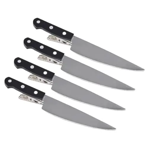 Produktbild: VINTORKY 4 Stück Gothic Haarschmuck Haar-Krokodilklemmen Haar Klammern Haarspangen Haarklammer Gothic-Haar-Accessoires Messer-Haarspange für Cosplay scheinen Obstmesser Styling-Clip Mädchen