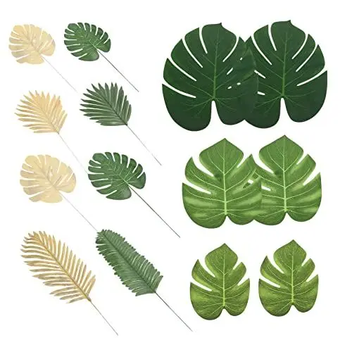 Produktbild: VINTORKY 72pcs Simulation Gefälschte Blätter Verzierungen Tropische Pflanze Blätter Decor Room Decor Set